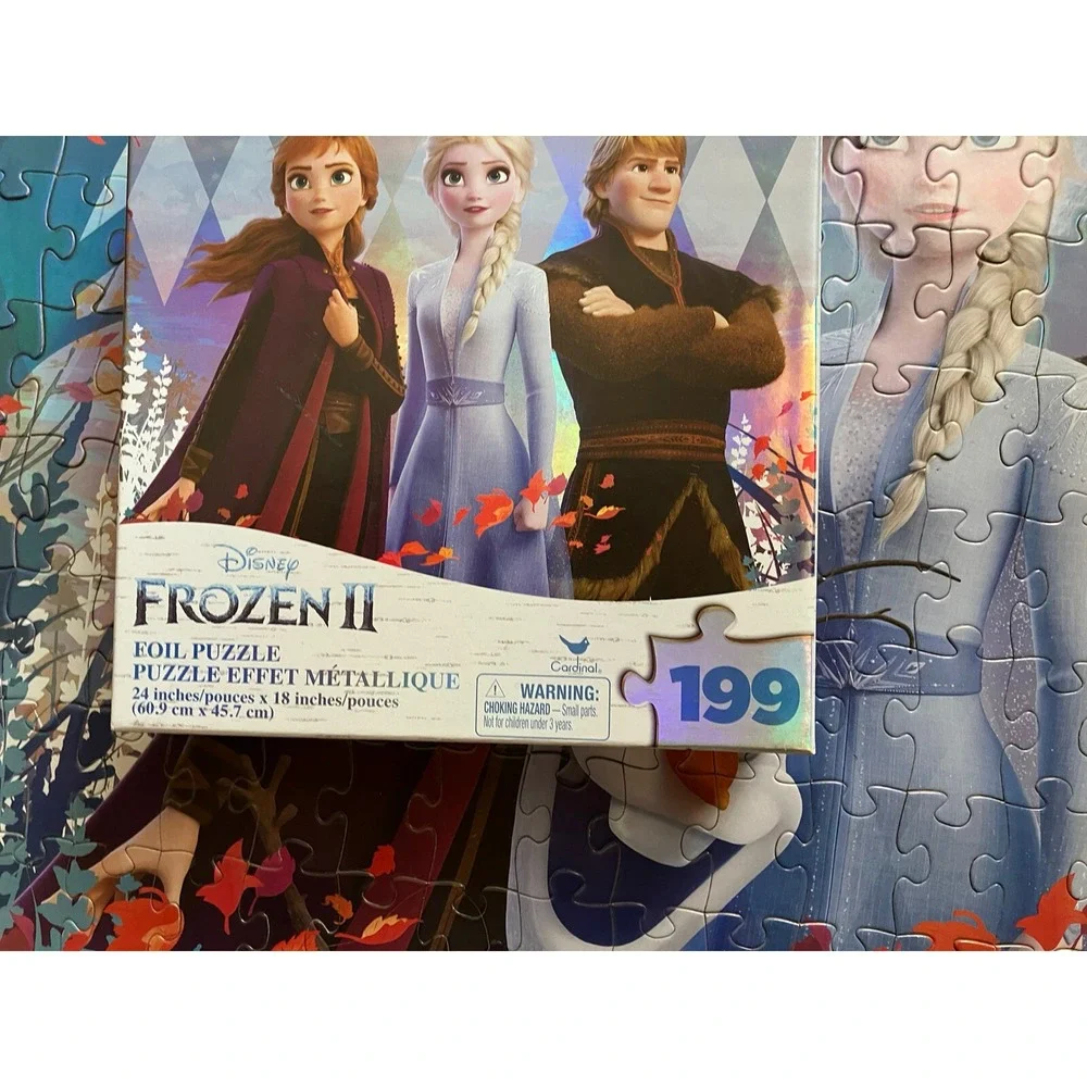 Disney Frozen 2 Movie ~199 Piece Metallic Foil Puzzle ELSA, ANNA, Kristoff